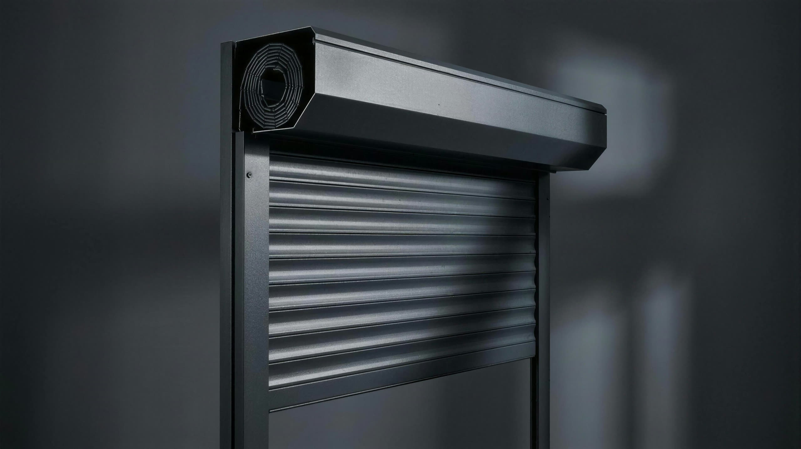Aluminium rolluik met zichtbare lamelstructuur
